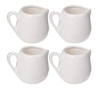 Cabilock 4 Pièces Mini Café Lait Creamer Pichet Pichet de Service en Céramique Porcelaine Saucière Saucière Sauce Lait Cruche Gravey Verseur Céramique Creamer Mousse Tasse 50Ml