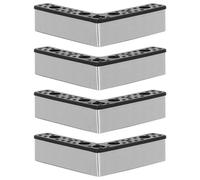 Cabilock 4 Pièces Pieds de Canapé en Aluminium de L, Noir, Remplacement | Meuble et Support Tv, Trous à Vis Standards, Installation Facile, Réduit le Bruit, Espaces Étroits