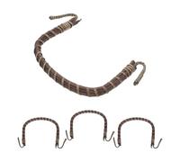Cabilock 4 Pièces Poignée de Théière Rotin Tressé U-forme Lot pour Remplacement de Poignée de Bouilloire Céramique Résistante Chaleur et Confortable pour Accessoires de Théière Japonaise