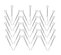 Cabilock 40 Pièces Porte-mèche pour Bougie en Acier Carbone Argenté, Accessoire Fabrication de Bougies, Outil Polyvalent pour Centrer la Mèche Soi-même en Production Professionnelle