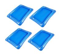 Cabilock 4pièces Plateau Gonflable Transparent Pour Servir Glace Bar à Glace Pour Buffet Et Activités Extérieur Maintient Aliments Et Boissons Au Froid