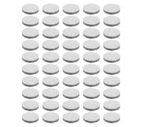 Cabilock 50 Pièces Coussinets Diffuseurs pour Bijoux, Recharge pour Collier D'aromathérapie, Lot de Coussinets Ronds en Fibre Coton, Argenté, pour Petites Pièces et Armoires