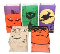 Cabilock 50 Pièces Sachets à Bonbons en Papier Kraft pour Célébration | Sachets Bonbons, Pochette Kraft Présent, Paquet Papier Kraft pour Halloween Style Aléatoire