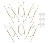 Cabilock 6 Ensembles Support Mural Invisible pour Crochets à Ressort | Montage Mural Polyvalent, Réglage pour Assiettes en Porcelaine et Cadres, Finition Or, Style Élégant
