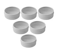Cabilock 6 Pièces Boîte Métallique Ronde en Tôle avec Fenêtre Transparente, Facile à Ouvrir, pour Bougies, Biscuits ou Rangement de Punaises, Design Compact et Pratique