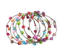 Cabilock 6 Pièces Couronne de Fleurs Lumineuse à LED Serre-tête Floral avec Modes Éclairage Accessoires de Fête pour Mariage Anniversaire Noël et Halloween Couleurs