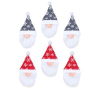 Cabilock 6 Pièces Couvercle de Bouteille Nain Housse de Bouteille Père Noël en Lin Décoratif pour Standard Lotions et Bougies Fête de Noël