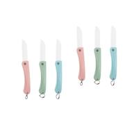 Cabilock 6 Pièces en céramique pliable couteau cuisine ceramique couteaux de cuisine ceramique couteau ceramique Couteau en céramique coupe-fruits en céramique miniature éplucheur de peau