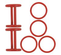 Cabilock 6 Pièces Joint D'étanchéité Maintient L'élasticité Rouge en Silicone pour Tige de Valve Résistant aux Basses Températures pour Machine à Glace Usage Domestique et Commercial