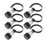Cabilock 6 Pièces Lampes Solaires LED pour Piscine Sangles Réglables, Noir | ABS et Silicone, Éclairage Étanche à Pince, pour Clôtures et Bassins hors Sol, Usage Nocturne