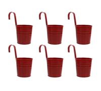 Cabilock 6 Pièces Seau à Fleurs Suspendu en Étain Fleur Vase Jardin Balcon Panier De Jardinière Suspendu Fleur D'extérieur Seau en Fer Mural Métal Fer Feuille De Stand De Fleurs Séchées