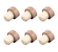 Cabilock 6pièces Bouchons Bois Pour Bouteilles De Vin De Stoppeurs Étanches Bois De Hêtre Pratiques Pour Conserver Arôme Goût Des Vins Également Utilisables Pour Bouteilles Huile