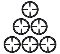 Cabilock 6pièces Support De Casserole Noir Lot De Supports Pour Cafetière Rack De Cuisine Antidérapant Pour Réchaud à Gaz