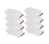 Cabilock 8 Pièces Panier De Rangement Pour Réfrigérateur Récipient De Nourriture De Réfrigérateur Économiseur De Produits Pour Conteneurs De Stockage Plastique Support Oeuf