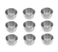 Cabilock 9 Pièces à condiments en acier inoxydable, Coupelles à Condiments En Métal, Plat De Sauce Soja, Bols à Sauce Soja, Bol De Trempage En Métal, Petit Ramequin, Ta