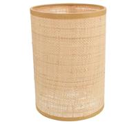 Cabilock Abat-jour Rotin Élégant en Rotin et Métal Compatible E14/e27 pour Lampe de Table et Lampadaire, pour Chambres et Bars, Style Rustique Décoratif