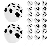 Cabilock Ballons en Latex Résistants Décoloration et Rupture Imprimés Motif Vache Lot de 25 pour Fête D'garçon et Filles pour Anniversaires et Soirées Western