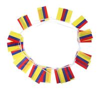 Cabilock Bannière à Ficelle Colombie 21cm en Tissu, Drapeau Décoratif | Préassemblée Cordons, Résistante au Soleil, Usage Intérieur Extérieur, pour Balcon et Porche