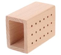 Cabilock Bloc de Rangement en Bois Minimaliste pour Forets à Ongles 18 Trous, Organiseur Pratique pour Usage Maison et Salon de Manucure
