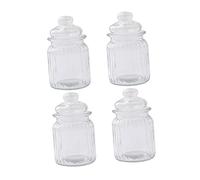 Cabilock Bocaux de Rangement en Verre Transparent 230 Ml avec Couvercle, pour Aliments, Cuisine, Lot de 4 Pièces