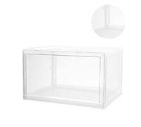 Cabilock Boîte à Chaussures Transparente Empilable Rangement Pratique Et De Place Conteneur Robuste Pour Chaussures Avec Connexion Magnétique Pour Utilisation Maison