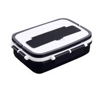 Cabilock Boîte à Déjeuner Étanche à Double Couche Poignée en Acier Inoxydable, Conteneur Alimentaire Portable en Pp, Design Compartimenté, pour Étudiants et Travailleurs