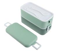 Cabilock Boîte à Lunch Bento Compartimentée Réutilisable PP Micro-ondable | Voyage Cuisine de Camping-car, Grosse Capacité, Étanche, Vert Clair, Préparation des Repas