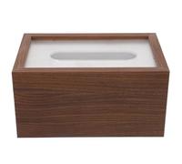 Cabilock Boite à Mouchoir CosméTique en Bois Naturel, BoîTe Distributeur De Serviettes Porte-Serviettes Rectangulaire Cube De Tirage De Tissus Plateau De Serviettes Cocktail Porte pour Home Office