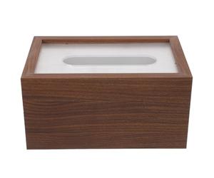 Cabilock Boite à Mouchoir CosméTique en Bois Naturel, BoîTe Distributeur De Serviettes Porte-Serviettes Rectangulaire Cube De Tirage De Tissus Plateau De Serviettes Cocktail Porte pour Home Office