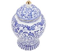 Cabilock Boîte à Thé en Céramique Vintage Style Chinois 1300ml, Pot Hermétique Multifonction pour Feuilles de Thé, la Cuisine et Présent de Pendaison de Crémaillère