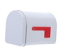 Cabilock Boîte aux Lettres en Tôle Blanche pour Maison et Centre Commercial, Design Polyvalent avec Drapeau Relevé, Finition Élégante et Grosse Praticité