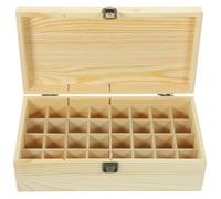 Cabilock Boîte De Rangement pour Huiles Essentielles en Bois Portable 32 Emplacements 11.22X5.91X3.54 Pouces Organisateur De Voyage pour Stockage Et Présentation Aromathérapie