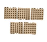 Cabilock Boite Oeufs Carton en Pulpe de Papier Beige, Plateau 30 Œufs Réutilisable, Protection Optimale et Rangement Pratique pour Œufs Fragiles