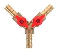 Cabilock Borne d'arrêt en laiton Y 3 voies Raccord de tuyau robinet à boisseau sphérique pour dispositif de gaz combustible 10 mm