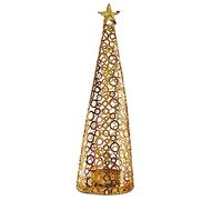Cabilock Bougeoir Rétro Fer avec Étoile Géométrique pour Décoration Intérieure De Noël Support Stable pour Bougie Chauffe-Plat Ornement Créatif pour Sapin Et Table De Fête
