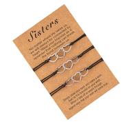 Cabilock Bracelets D'amitié Tressés en Acier Inoxydable, Lot de 3 Bracelets Cœur Ajouré pour Femme, Décorations de Poignet Colorées pour Présents et Occasions Spéciales