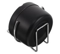 Cabilock Cendrier Design Élégant Noir Mural en Acier Inoxydable avec Couvercle et Support Suspendu Anti-Projections pour Toilettes et Salles de Bains Privées