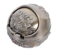 Cabilock Cendrier INOX Moderne en Cuivre, Rond, avec Couvercle, Portable et Anti-odeurs, pour Intérieur et Terrasse, Style et Unique