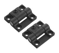 Cabilock Charnières Pliables en Plastique Noir 90 Degrés pour Portes de Meubles, Facile à Installer, Prévient L'affaissement, Adaptées aux Bureaux et Salles de Bain, 1 Paire