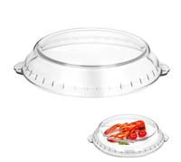 Cabilock Cloche en Verre pour Micro-Ondes, Couvercle Anti-Éclaboussures | Item Highlight: Cloche en verre transparente pour micro-ondes, plat à quiche, cuisson et protection anti-éclaboussures
