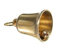 Cabilock Cloche Rétro Artisanale en Laiton Petit Format Anneau Suspendre, Cloche Décorative Vintage pour Décoration Intérieure, Suspensions DIY pour Noël Et Fête