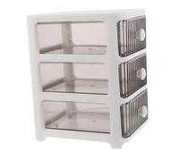 Cabilock Coffret Maquillage à Trois Tiroirs Boîte de Rangement Transparente pour Produits Cosmétiques et Articles de Toilette pour Bureau ou Salle de Bain