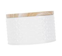 Cabilock Cookie Tin Conteneurs 1 PC Rond Écrou Bois Café Avec Farine Torréfaction Bidon Alimentaire Étain Maison Biscuit Boîtes De Rangement Peut Fournitures Conteneur Gâteau Cookie Boîtes