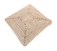 Cabilock Coussin de Sol Design Bohème en Feuilles de Maïs Tressées Carré Structure Stable et Léger, pour Contemplation et Temps de Lecture
