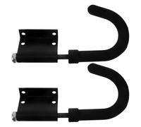 Cabilock Crochets d'échelle pour garage 2pcs échelle télescopique crochet pour échelle de grenier acier inoxydable caoutchouc robuste résistance à l'usure extérieur noir