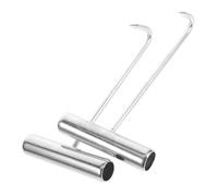 Cabilock Crochets en T en Fer Argenté Prise Sécurisée Lot de 2 pour Transformation Viande pour Griller Bœuf et Agneau