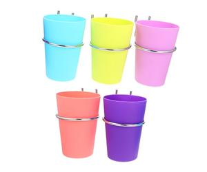 Cabilock Crochets Ronds en Fer Porte-tasses 260ml Ensemble de 5 pour Panneau Perforé Organiseurs Pratiques pour Mugs Design Élégant et Facile à Nettoyer Couleur Aléatoire pour Maison