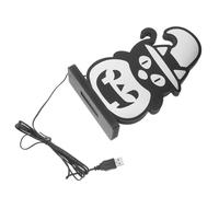 Cabilock Enseigne Lumineuse à LED Citrouille Halloween, Lampe de Table Décorative en Acrylique Miroir et Pvc, Lumière Néon Douce Non Éblouissante, pour Chambre ou Bar