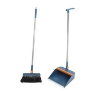 Cabilock Ensemble Balai et Pelle Ergonomique pour Balayer Sols et Poussières en Acier Inoxydable Kit de Nettoyage avec Manche Robuste pour Maison et Bureau