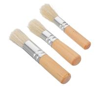 Cabilock Ensemble de 3 Pinceaux à Pochoir en Bois Poils Naturels Tailles 6 8 10 - pour Peinture à l'huile Acrylique et Aquarelle Matériel d'artiste pour Projets Créatifs Intérieurs et